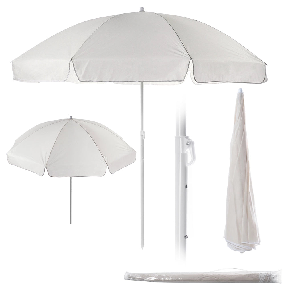 Ombrellone da giardino KADAX per balcone e terrazzo, 220 cm, grande, pieghevole, ideale per la spiaggia, con copertura.