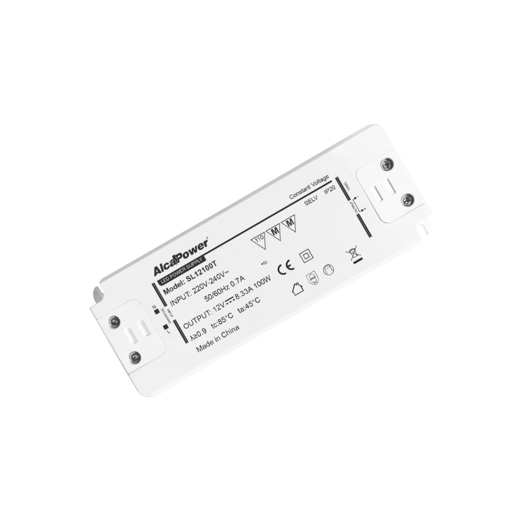 Alcapower Alimentatore Switching 24V 100W 4.16A IP20 per Illuminotecnica, Convertitore DC Professionale ad alta efficienza per strisce LED e sistemi
