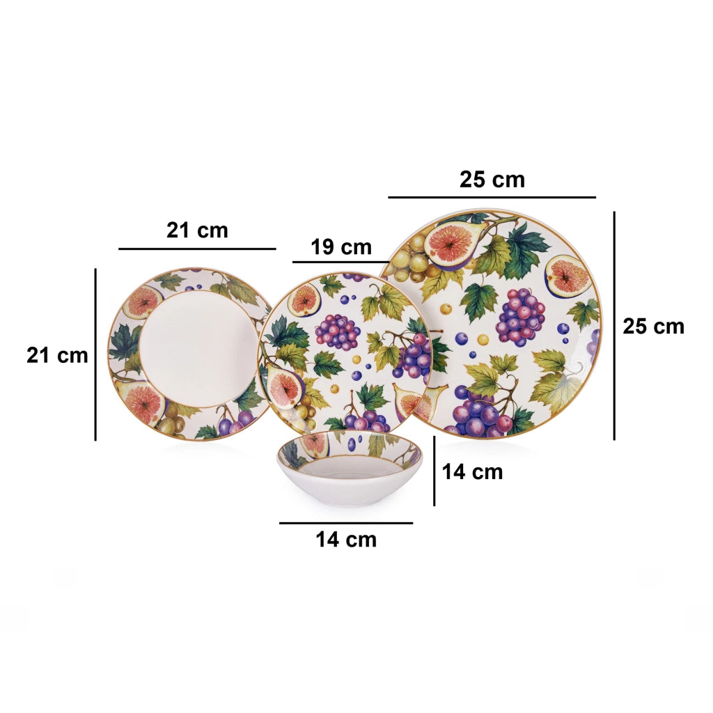 Nolesi, Servizio Piatti set da 24, Multicolore