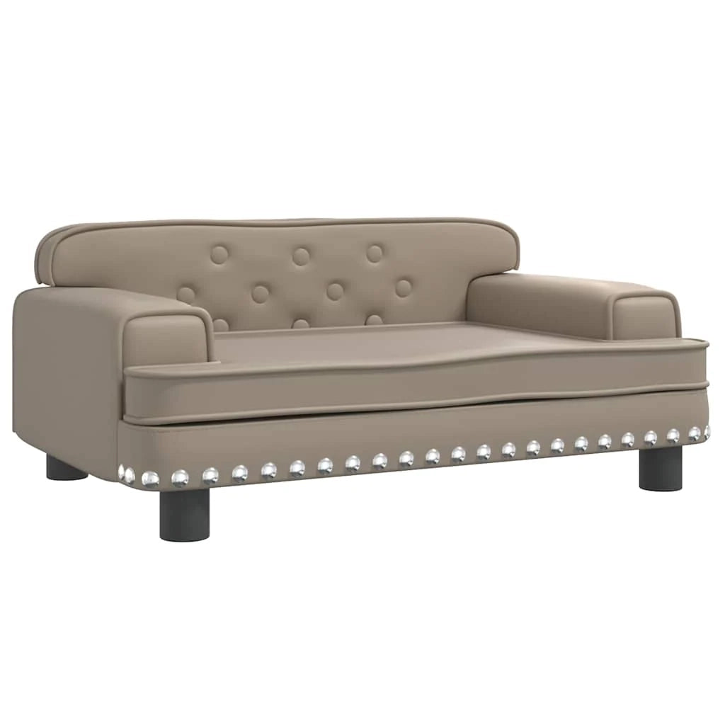 Cuccia per cani comoda cuccia da divano color cappuccino 70 x 45 x 30 cm similpelle marrone 02_0043078