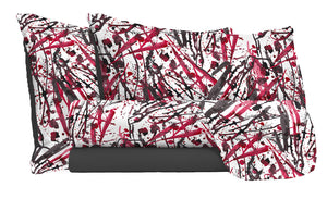 Set Lenzuola 1 Piazza e Mezzo con Stampa Sopra Sotto e Federe Crazy