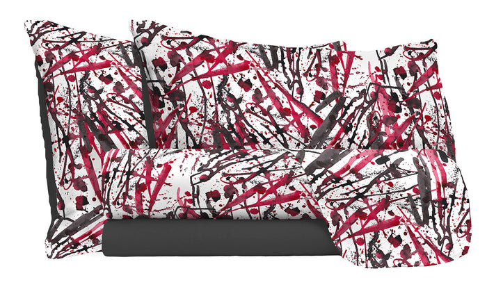 Set Lenzuola Singolo con Stampa Sopra Sotto e Federe Crazy