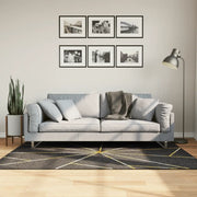 Tappeto Lavabile Nero e Oro 120x180 cm 136617