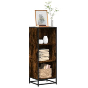 Libreria-Scaffale per Libri-Mobile di Stoccaggio Rovere Fumo 40x35x107,5 cm in Legno Multistrato