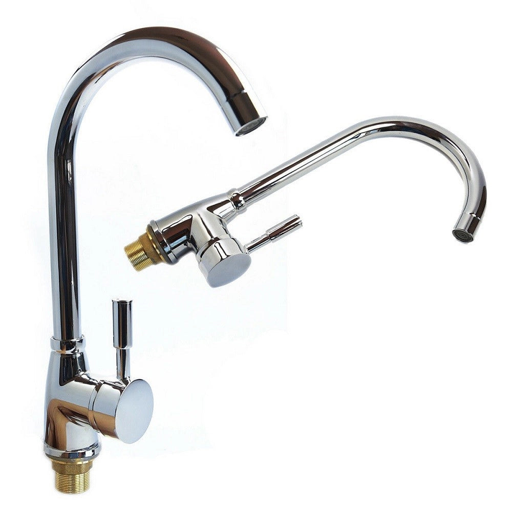 Trade Shop - Miscelatore Rubinetto Monocomando Lavabo Lavello Bagno Cucina Cromato V6 -