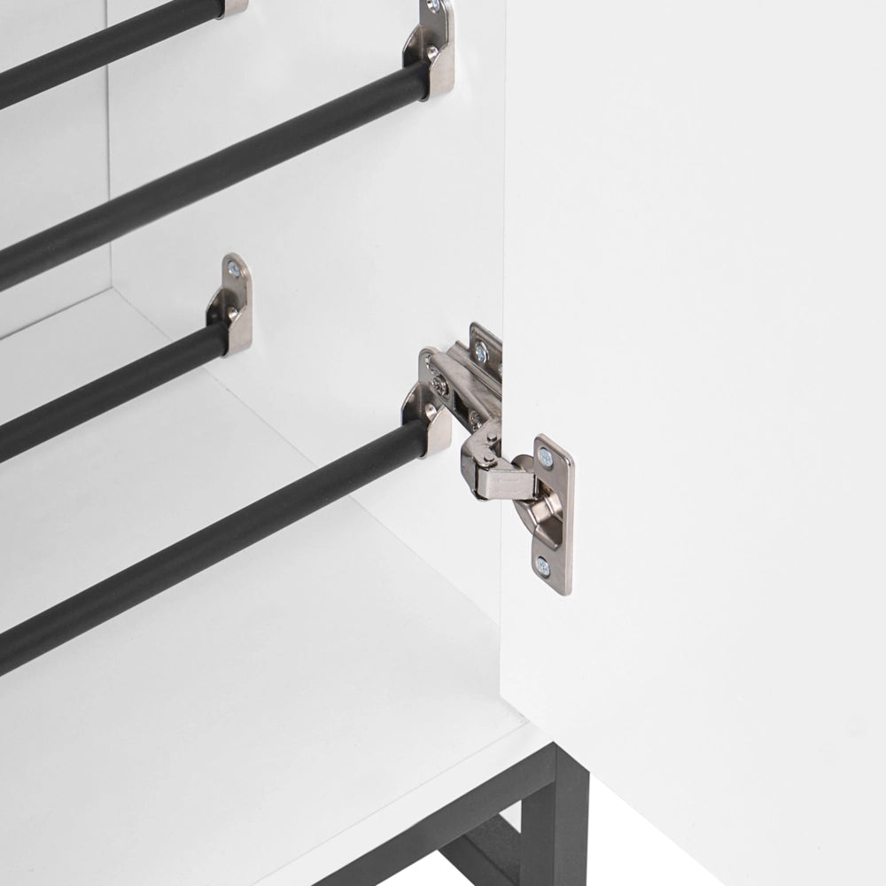 Mobile porta scarpe con 8 ripiani e scomparti per scarpe soluzione di arredo per l'ingresso bianco