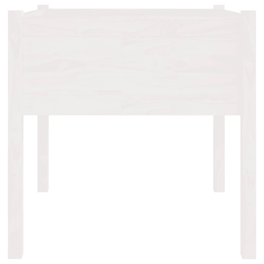 Fioriere da Giardino 2 pz Bianche 70x70x70 cm in Legno di Pino