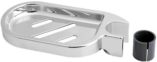 Set di 3 Dispensatori di Sapone in ABS - Argento - Dimensioni 17x8,5 cm - Dispensatore di Sapone Adattabile