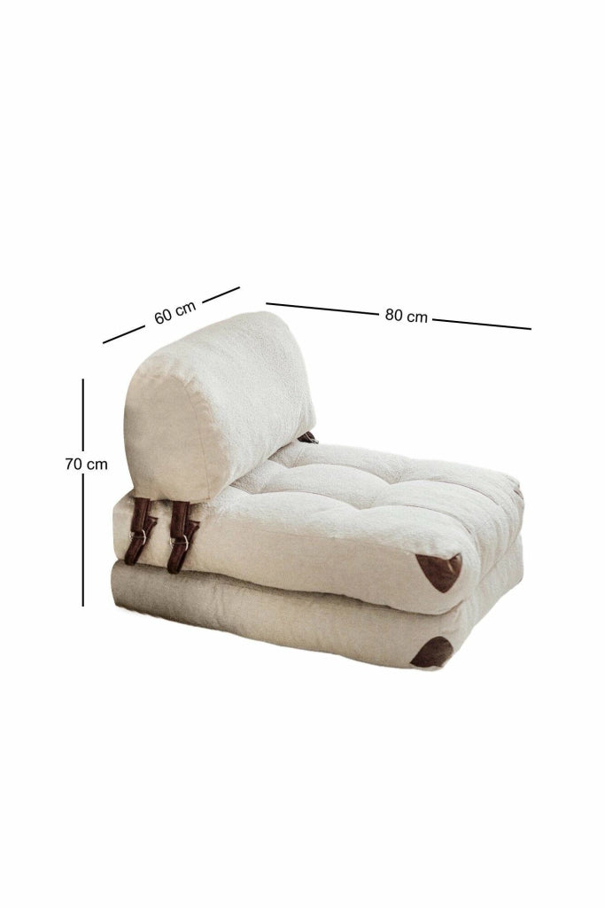 Poltroncina Surigae, Poltrona Braccioli, 80x60x70h cm Bianco Crema
