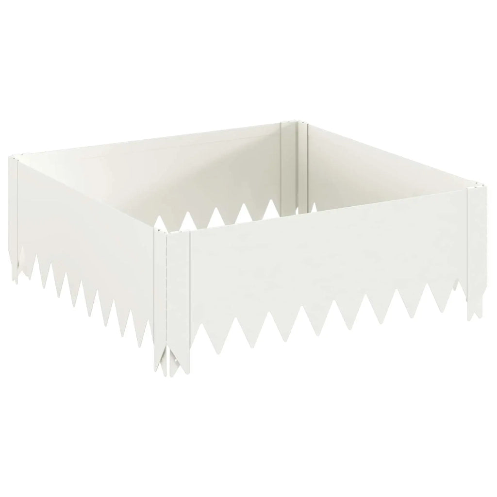 Bordura per Prato 60 x 60 x 20 cm Acciaio Bianco 8008905