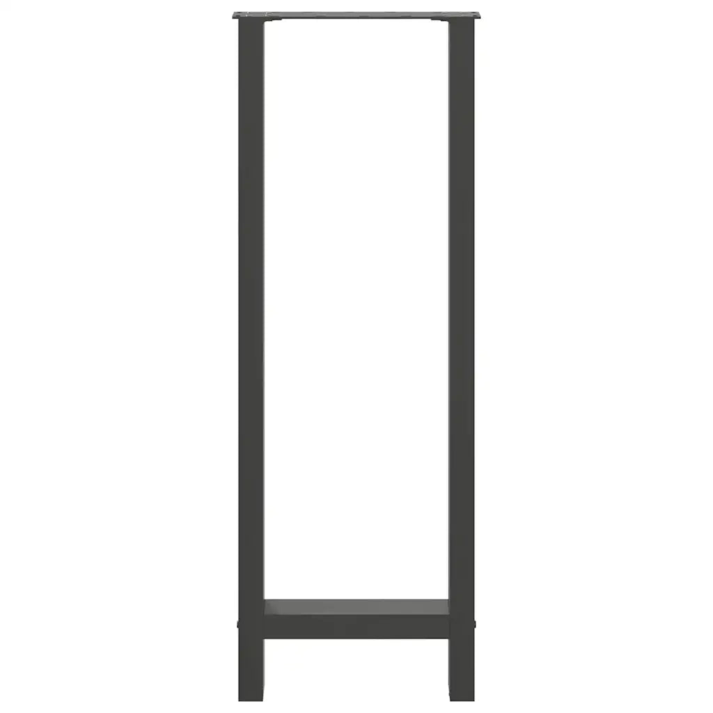 Gambe per tavolo da bar antracite 2 pz 40x(110-111) cm in acciaio 4013350