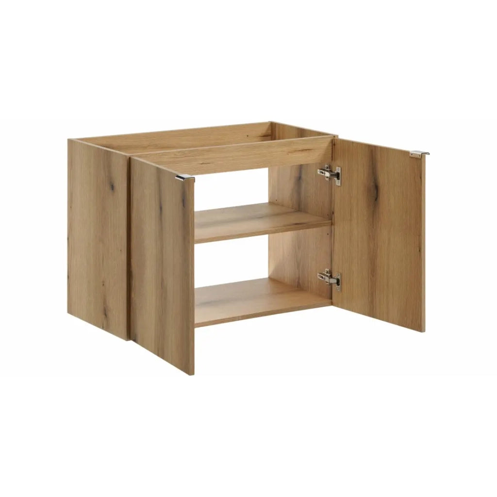 Mobile sottolavabo VANO - 2 porte - Colore quercia - L80 × P57 × H39 cm - Da appendere