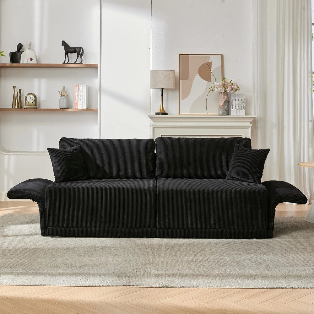 Divano letto estraibile ¨C Minimal ¨C Tessuto grigio 2 posti