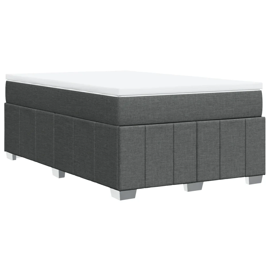 Giroletto a Molle con Materasso Grigio Scuro 120x190cm Tessuto