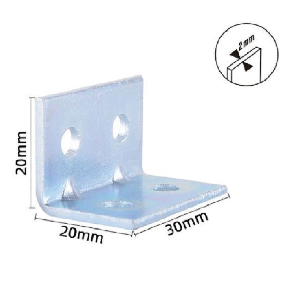 Trade Shop - Set 4 Pz Lastrine Lastrina Ad Angolo Angolare 20x20x30x2mm Con Viti Mobili 57118 -