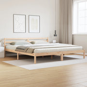 Struttura Letto  con Testiera 200x210 cm in Legno Massello di Pino