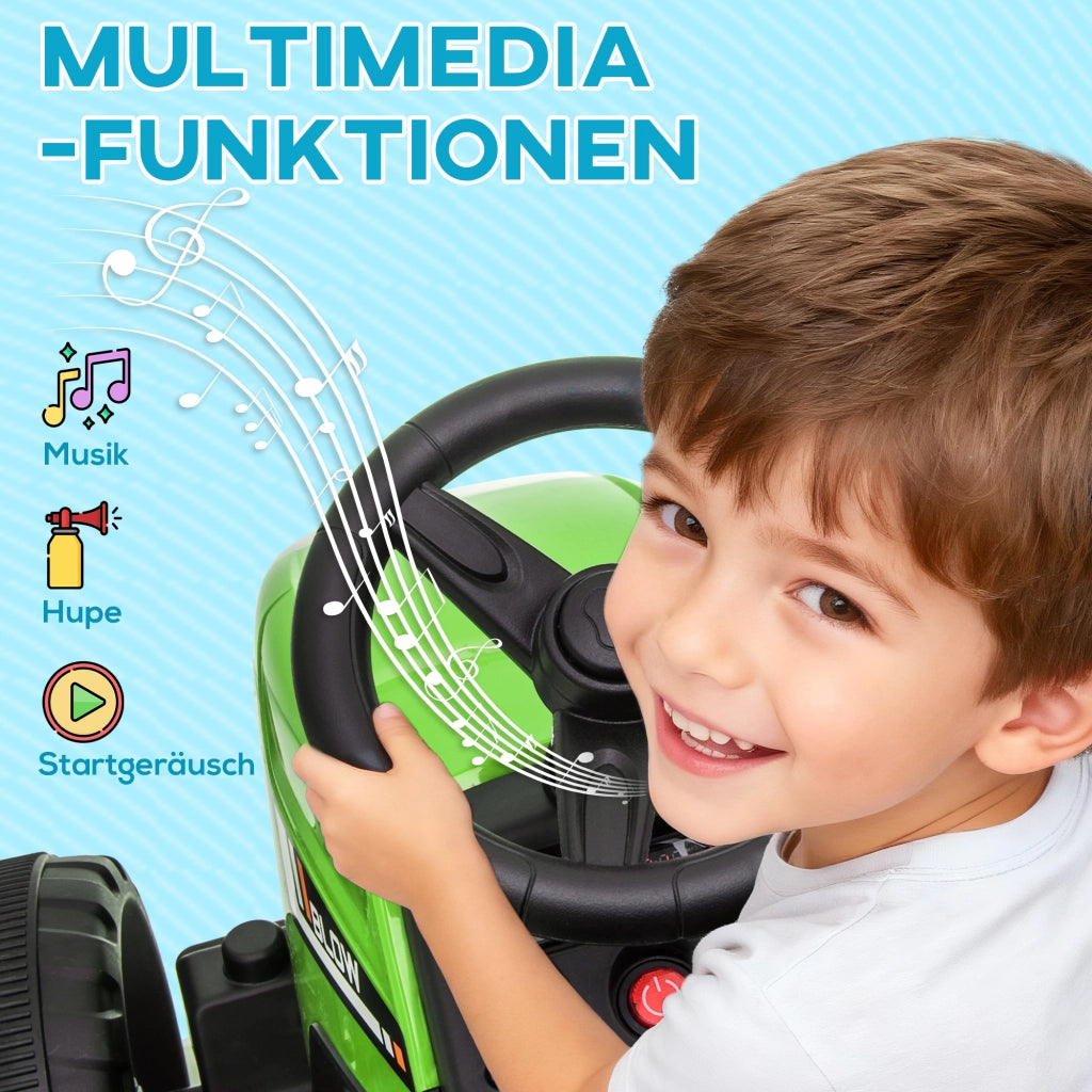 Auto elettrico per bambini ¨C zephmum ¨C Verde e Nero
