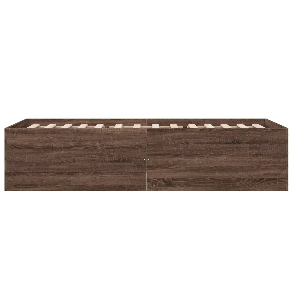 Giroletto-Struttura Letto Rovere Marrone 90x200 cm in Legno Multistrato 202433