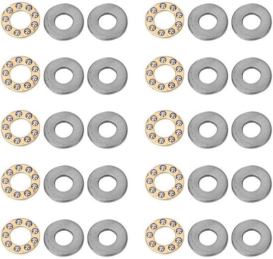 Set di Pomi a Rulli con Boccole 10 Pezzi - F7-13M/F7-17M - Sostegno - Acciaio per Laghi - Per Strumenti Meccanici - Dimensioni Vari - Scatole a Rulli
