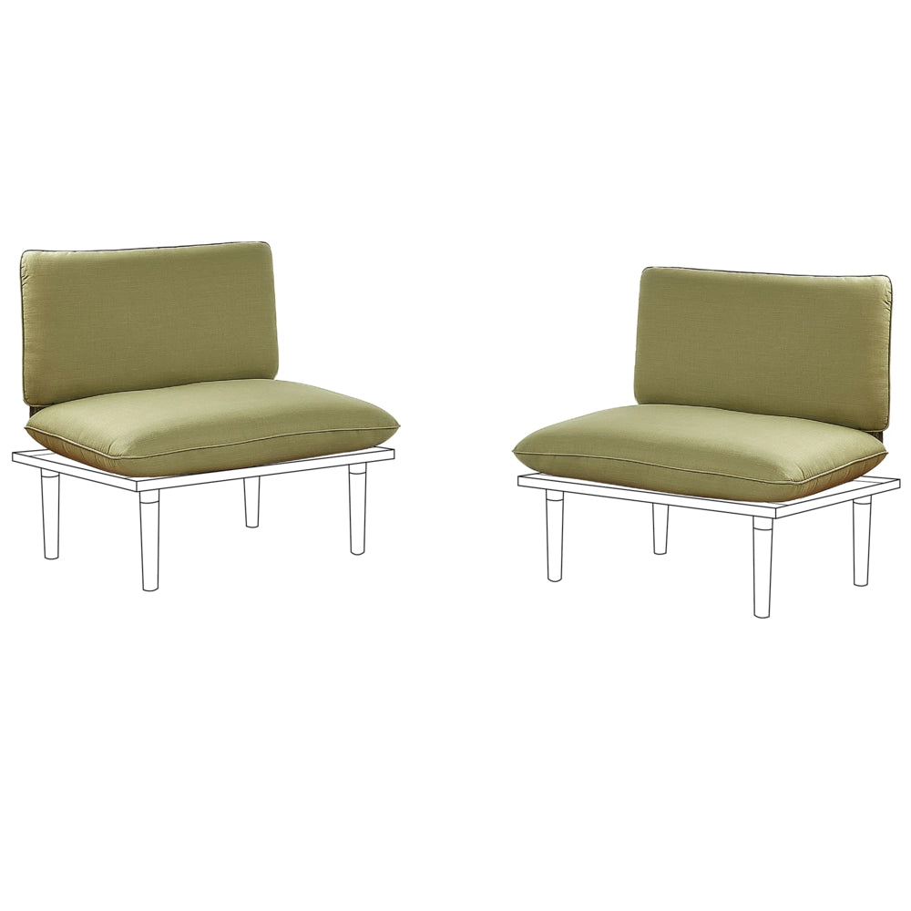 Set di copricuscini da giardino con schienale Verde oliva esterno balcone