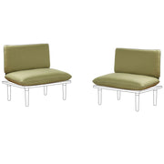Set di copricuscini da giardino con schienale Verde oliva esterno balcone