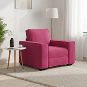 Divano Sedia-Poltrona-Sofa Relax Rosso Vino 60 cm Velluto 803968