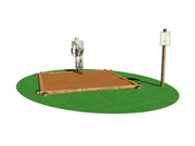 Arena di Sabbia 3201 Giochipark legno pino Ø12cm EN 1176 345x324x15h interrare