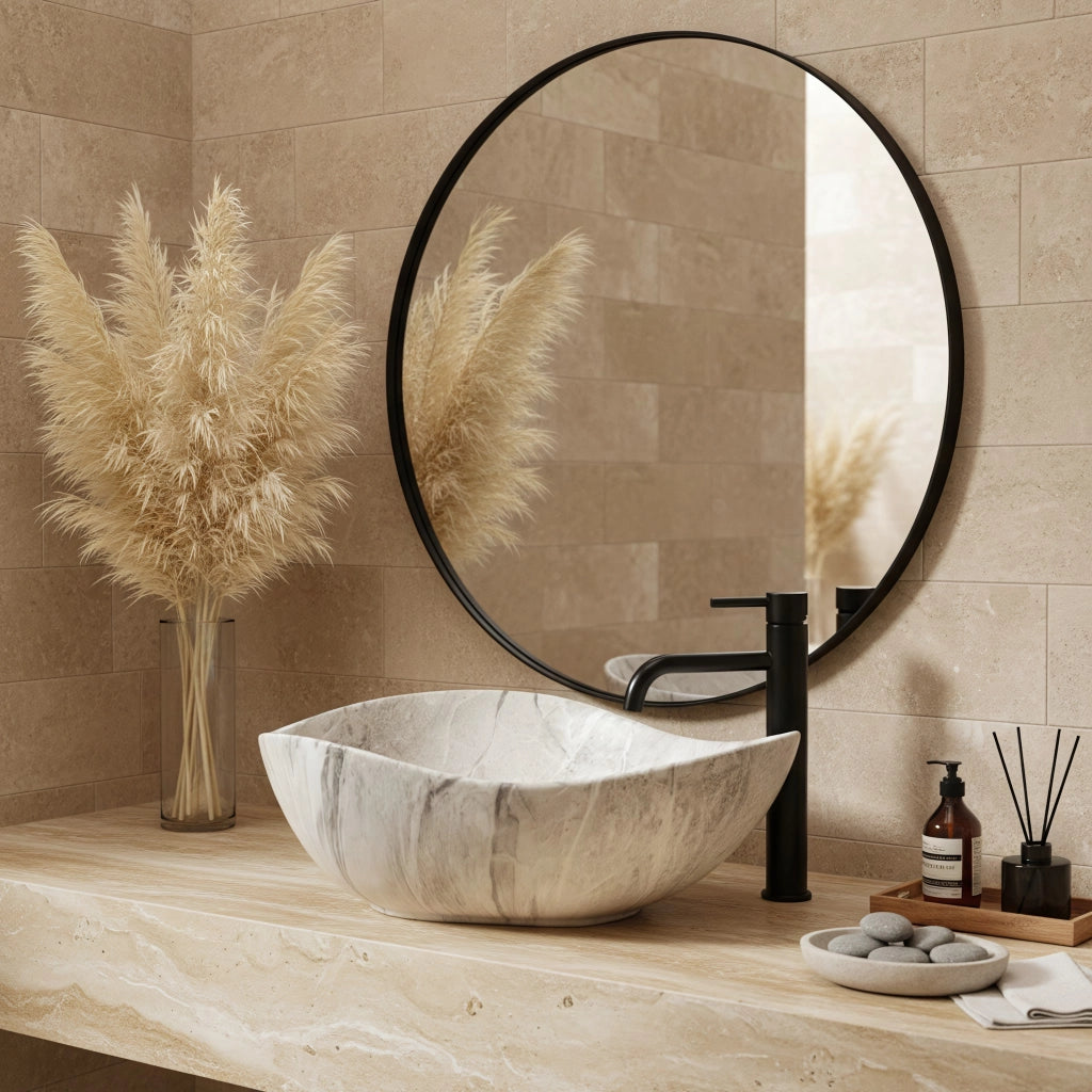 Lavabo Da Appoggio Rea Dora Stone
