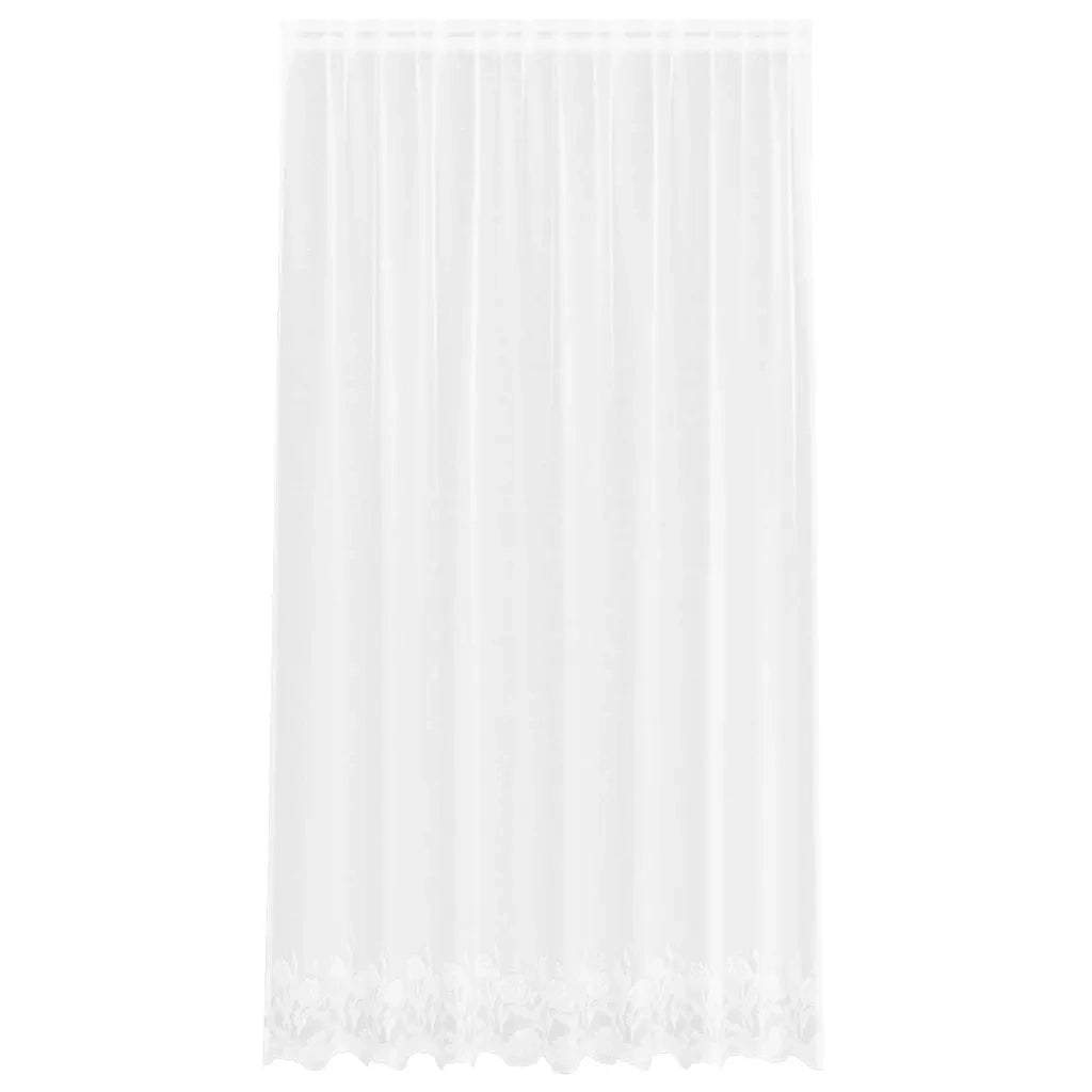 vidaXL Tende con tende Floreale Bianco 200 x 240 cm Poliestere