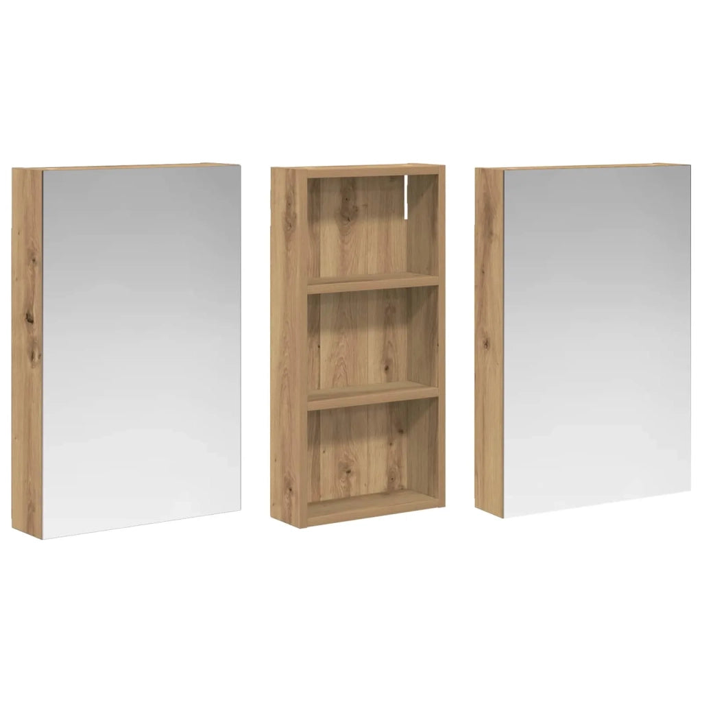 Set di Armadi da Bagno con porta 3 pcs 110 x 10,5 x 60,5 cm