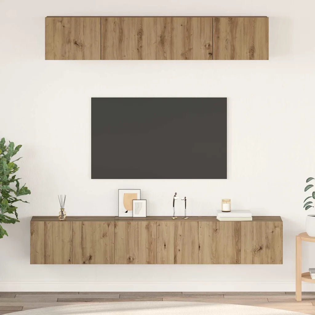 Set mobile TV 5 pcs Rovere artigianale Legno multistrato 3393215