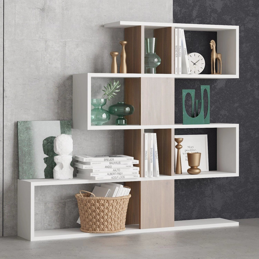 Libreria in legno "Karlin" - 120 x 20 x 109 cm - Bianco