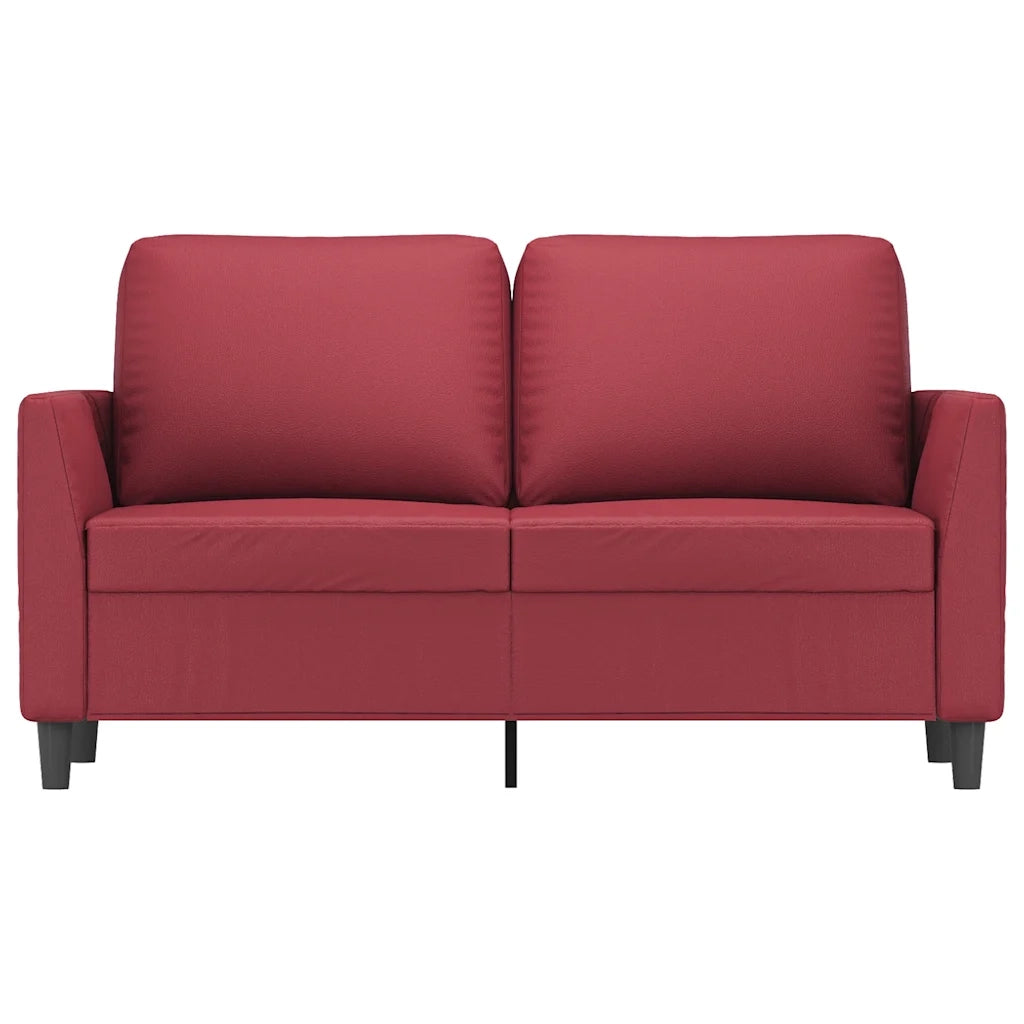 Divano a 2 Posti Rosso Vino 120 cm in Similpelle 359331