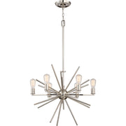 Lampadario Carnegie moderno argento imperiale 6 luci E27 Quoizel