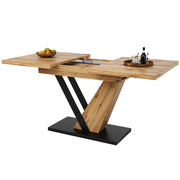 Tavolo da pranzo allungabile con piano effetto legno; per 4 a 6 persone; per cucina e salotto; 120 × 75 × 75;5 cm