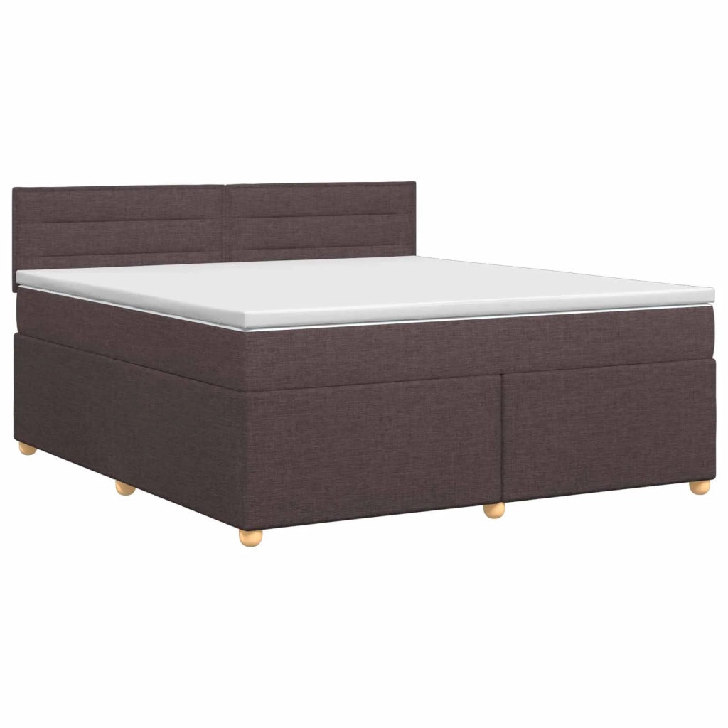 Letto box spring con materasso Marrone Scuro 140 x 200 cm 3450968