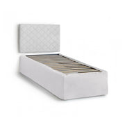 Accu, Letto Singolo Sfoderabile Made in Italy, Bianco
