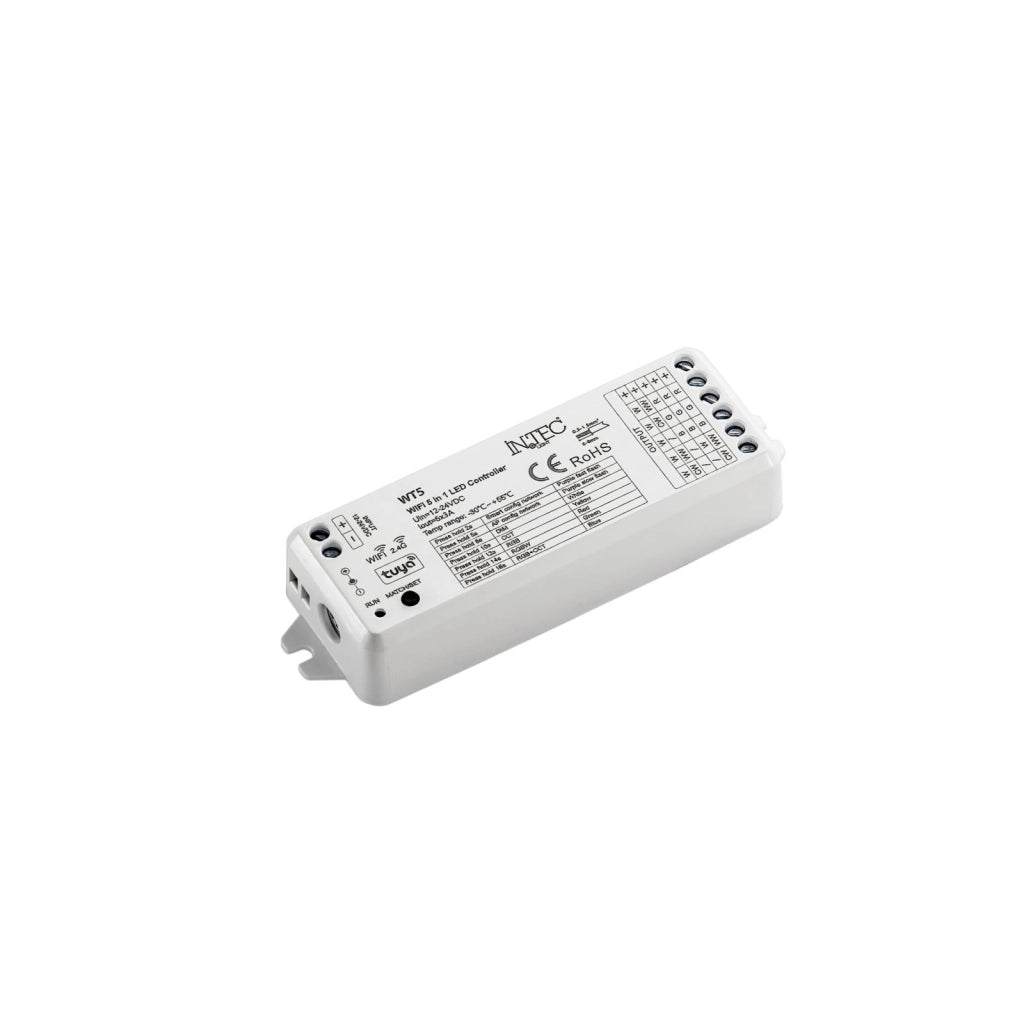 RICEVITORE CONTROL Wi-Fi E RF2,4G INPUT 15.5A 12-24V OUTPUT 5CH;3A E CH - 5X(36-72)W 11,4X3,8X2CM