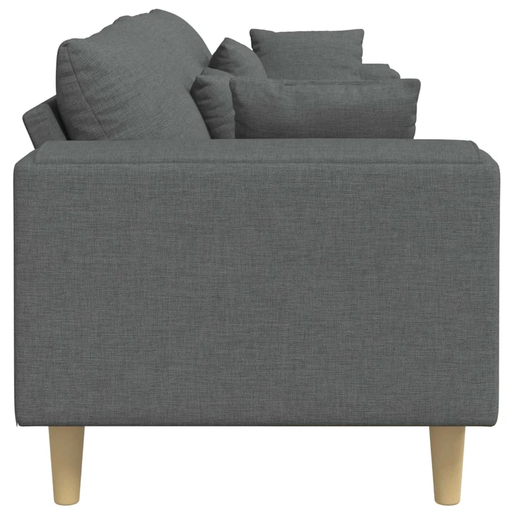Divano con cuscino-Sofa con cuscino-Divanetto Grigio scuro 250 x 77 x 76 cm Tessuto