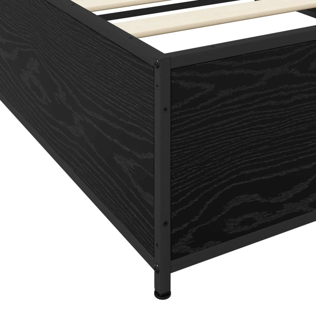 Struttura del letto Rovere Nero 80 x 200 cm 8009141