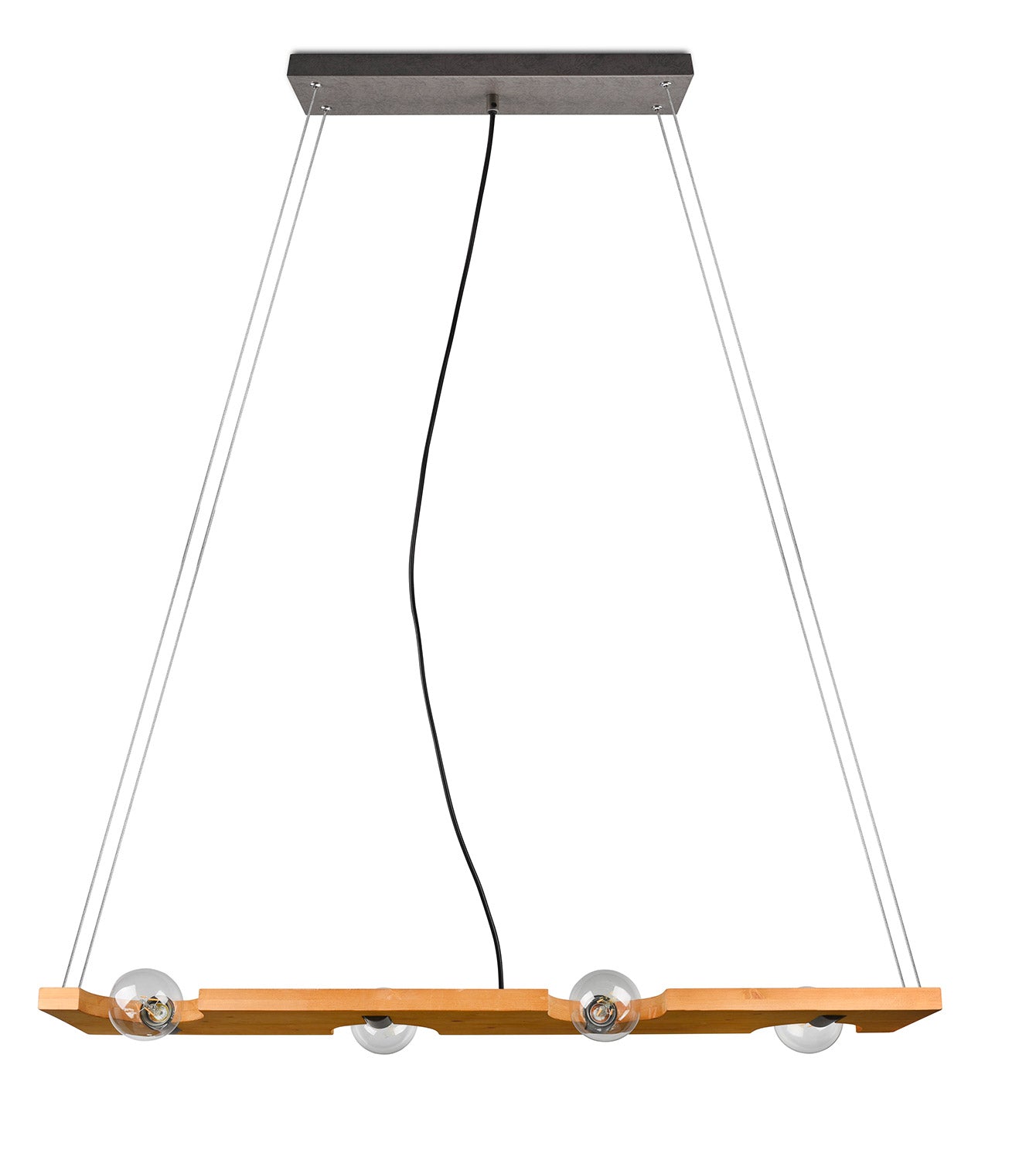 Lampada a Sospensione da Interno Attacco E27 in Legno naturale Naturale