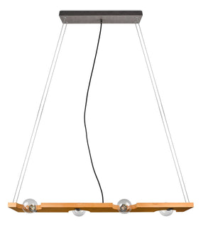 Lampada a Sospensione da Interno Attacco E27 in Legno naturale Naturale