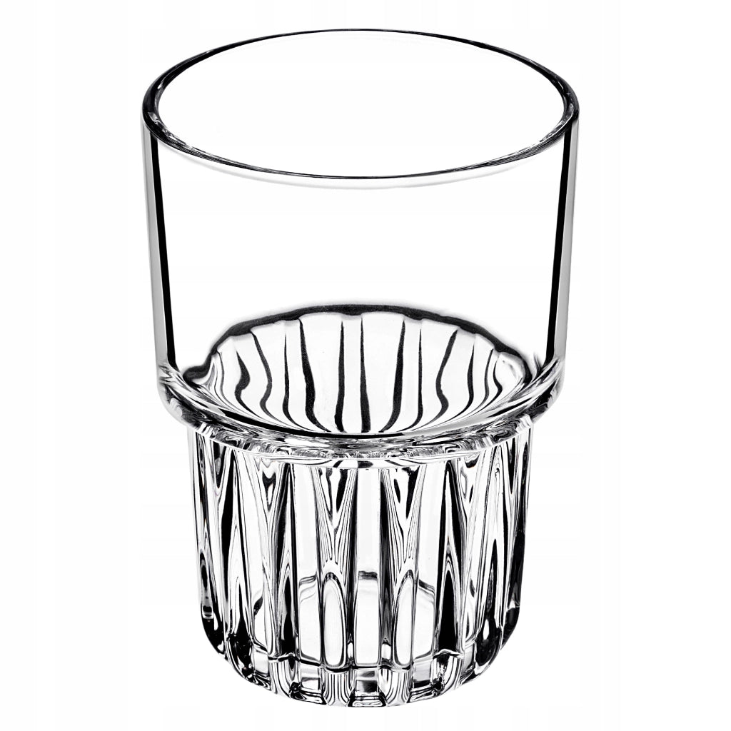 Set di 4 bicchieri KADAX per bevande fredde da 320 ml, con superficie a coste.