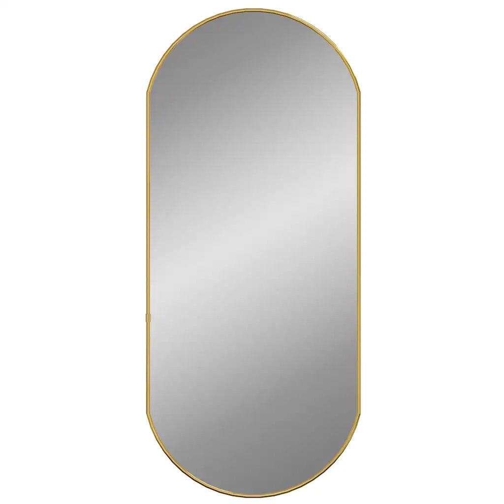Specchio da Parete Dorato 80x35 cm Ovale 348199