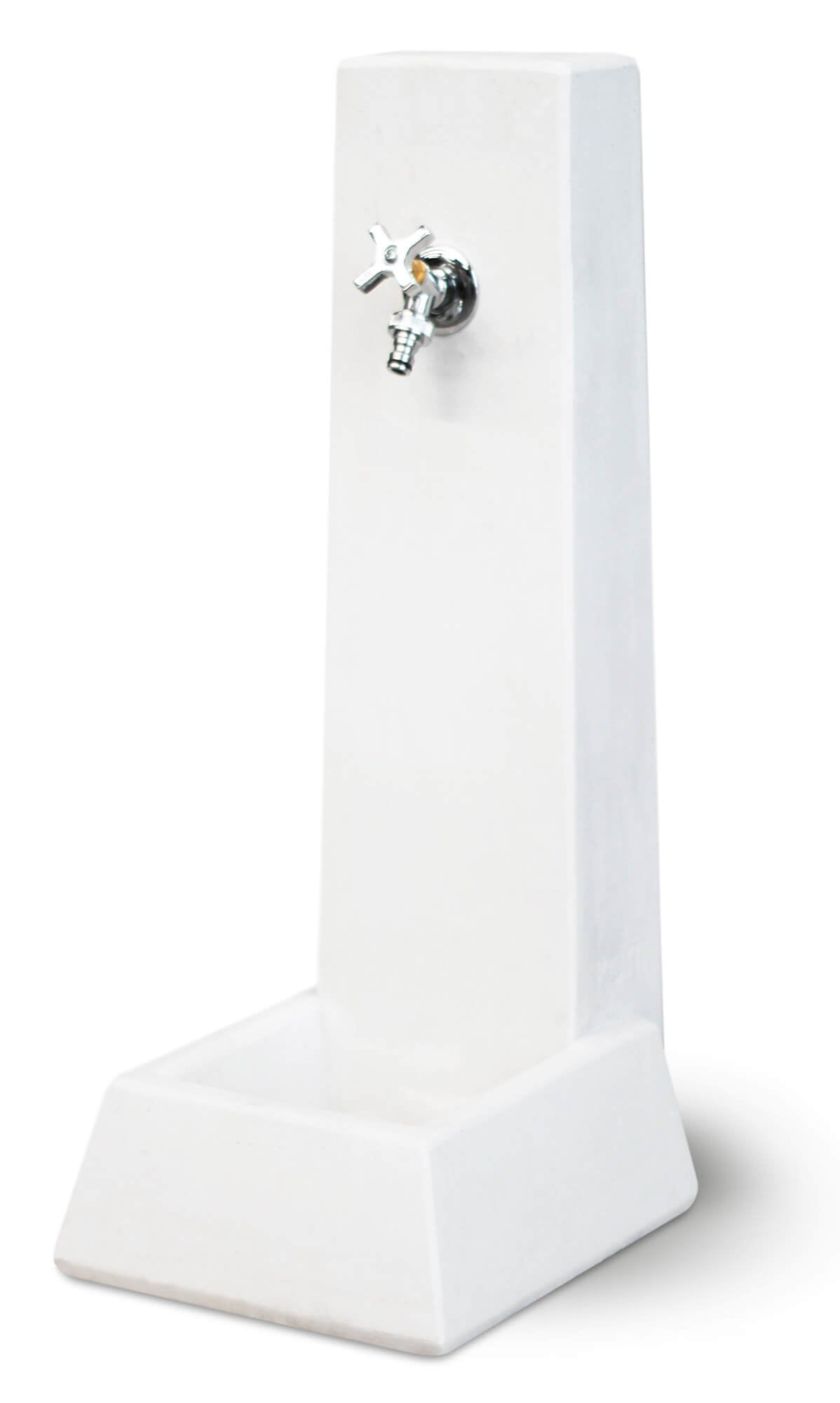 Fontana da Giardino Senza Rubinetto in Cemento Granulato di Marmo Malmo Bianco