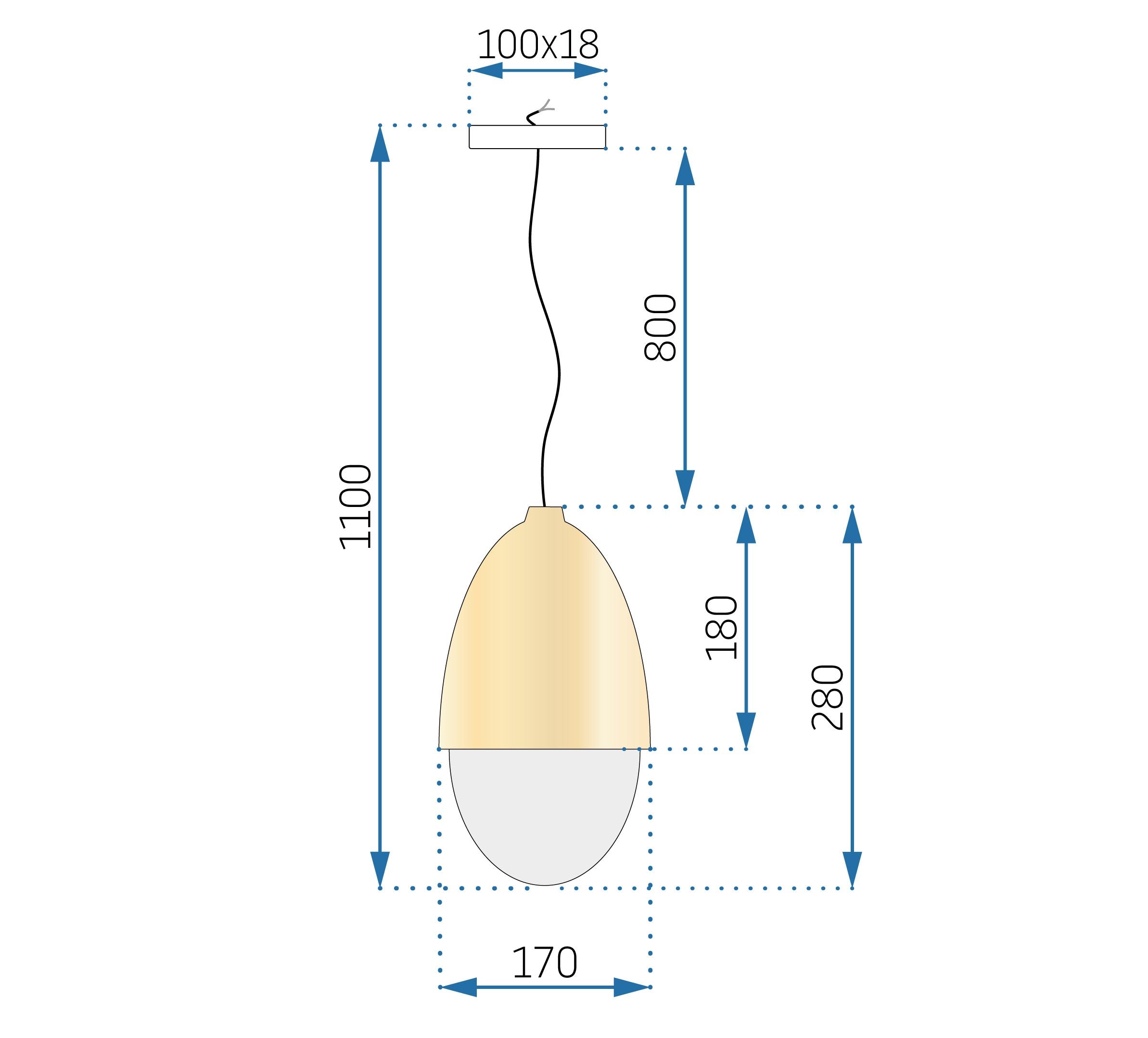 Lampada Metal Wood APP952-1CP