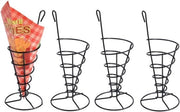 4 x contenitore per patatine fritte - contenitore per snack fritte nero - contenitore per patatine fritte standard