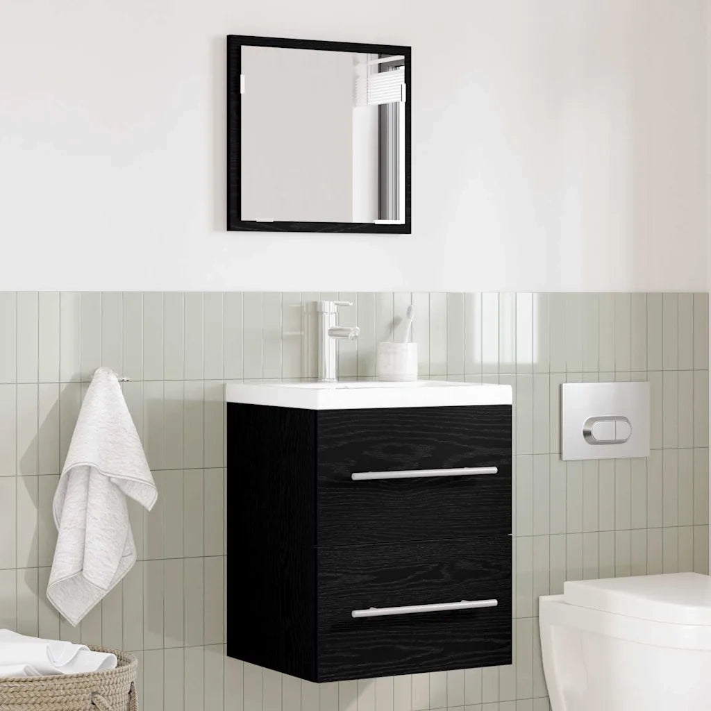 Set di mobili per il bagno con cassetto Nero 41 x 38,5 x 48 cm 875694