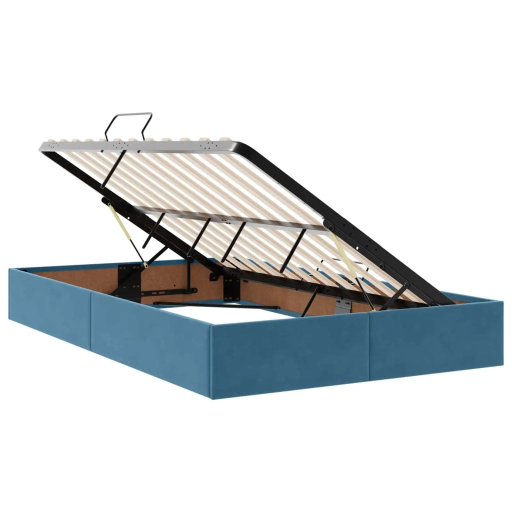 Letto con contenitore LED e materasso Blu Scuro 120 x 200 cm 3459244