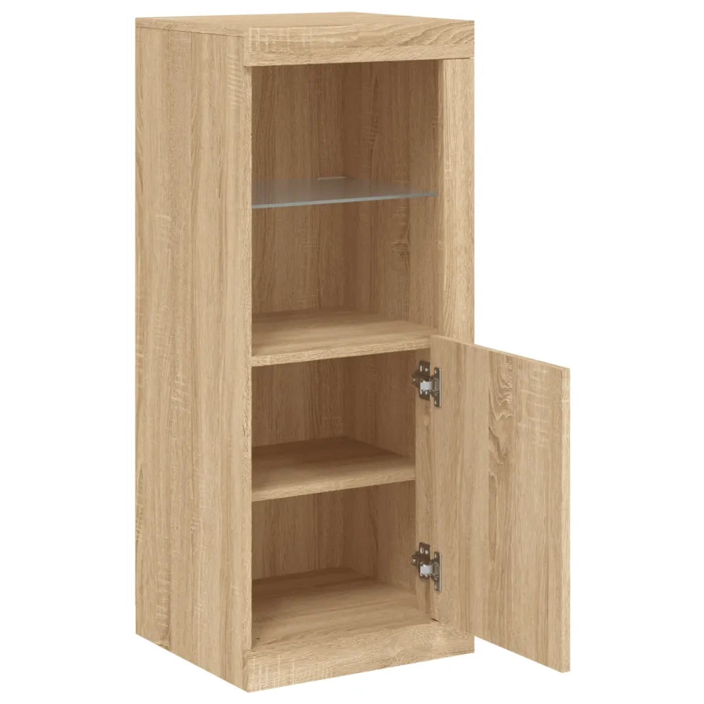 Credenza con Luci LED-Buffet-Armadio da cucina Rovere Sonoma 41x37x100 cm 199733
